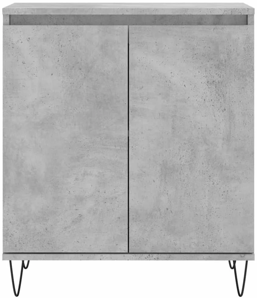 Šoninė spintelė, betono pilka, 60x35x70cm, apdirbta mediena