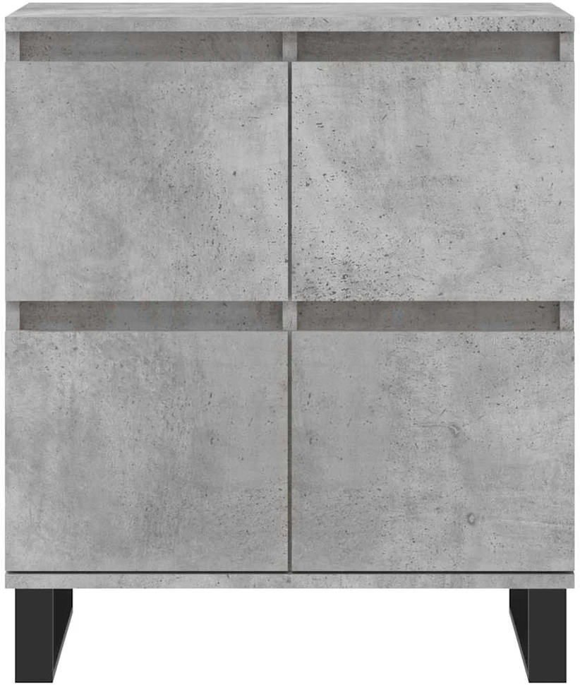 Šoninė spintelė, betono pilka, 60x35x70cm, apdirbta mediena