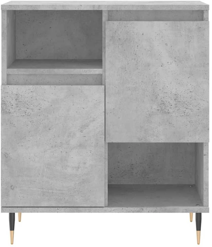 Šoninė spintelė, betono pilka, 60x35x70cm, apdirbta mediena
