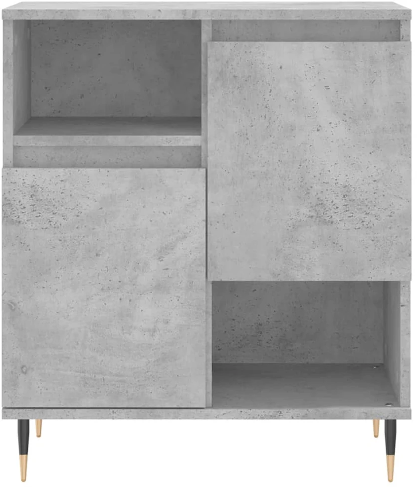 Šoninė spintelė, betono pilka, 60x35x70cm, apdirbta mediena