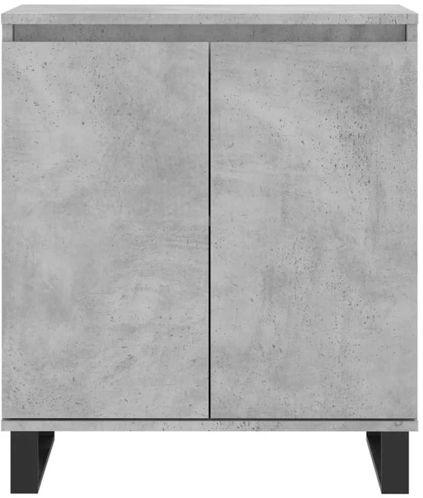 Šoninė spintelė, betono pilka, 60x35x70cm, apdirbta mediena