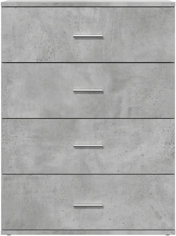 Šoninė spintelė, betono pilka, 60x39x80cm, apdirbta mediena