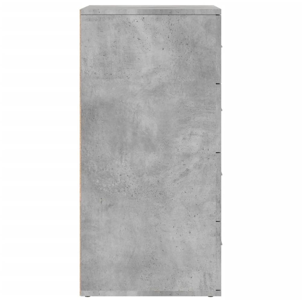 Šoninė spintelė, betono pilka, 60x39x80cm, apdirbta mediena