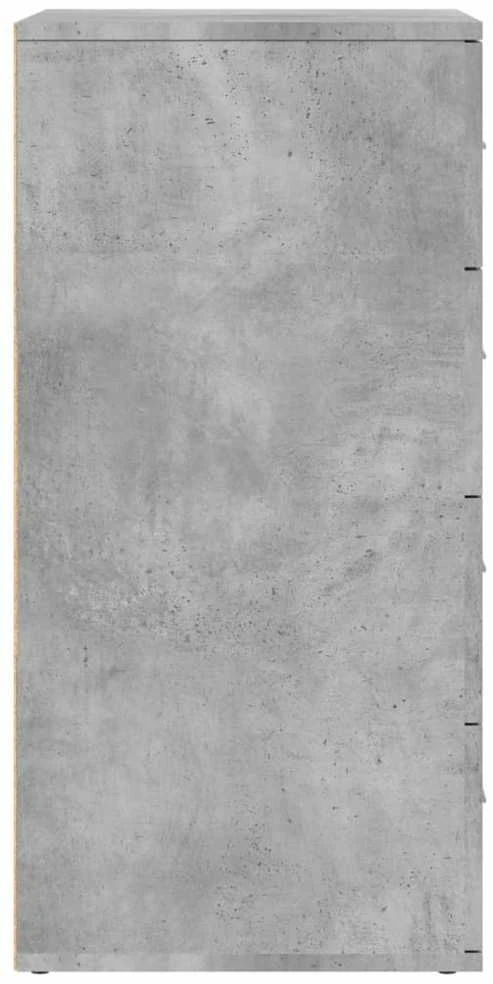 Šoninė spintelė, betono pilka, 60x39x80cm, apdirbta mediena