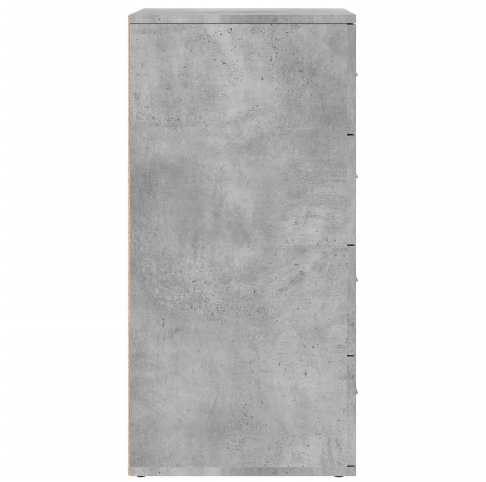Šoninė spintelė, betono pilka, 60x39x80cm, apdirbta mediena