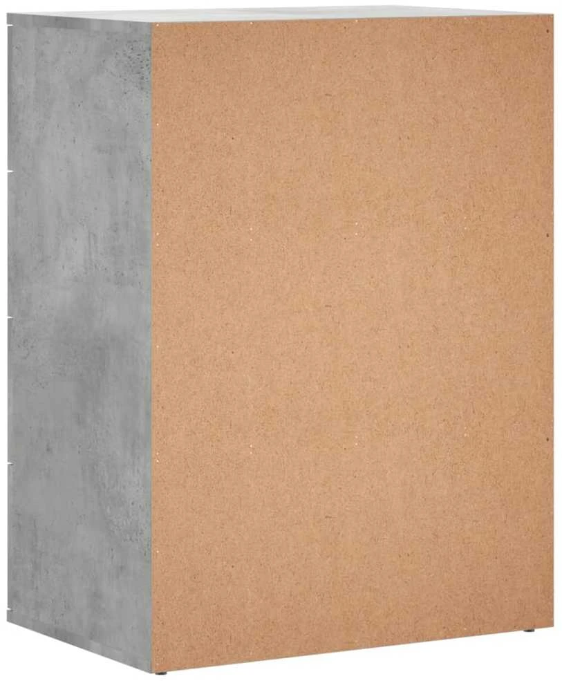 Šoninė spintelė, betono pilka, 60x39x80cm, apdirbta mediena