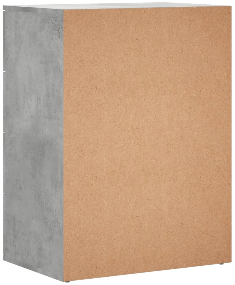Šoninė spintelė, betono pilka, 60x39x80cm, apdirbta mediena