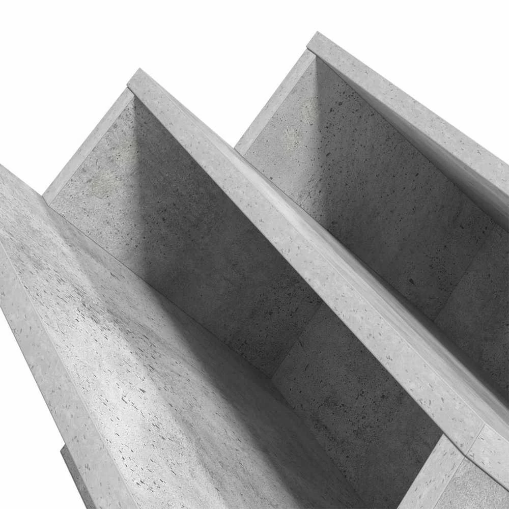 Žurnalų stovas Betono pilka 65 x 53 x 28,5 cm Apdirbta mediena