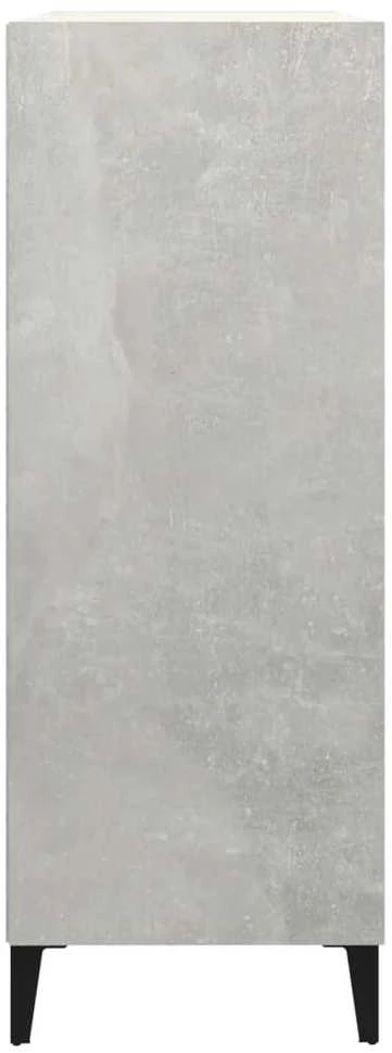 Šoninė spintelė, betono pilka, 69,5x32,5x90cm, apdirbta mediena