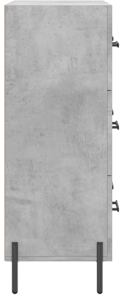 Šoninė spintelė, betono pilka, 69,5x34x90cm, apdirbta mediena