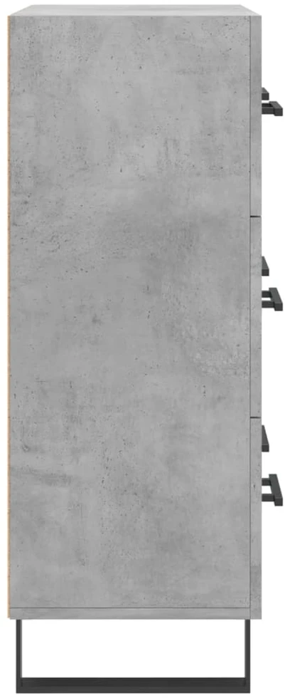 Šoninė spintelė, betono pilka, 69,5x34x90cm, apdirbta mediena