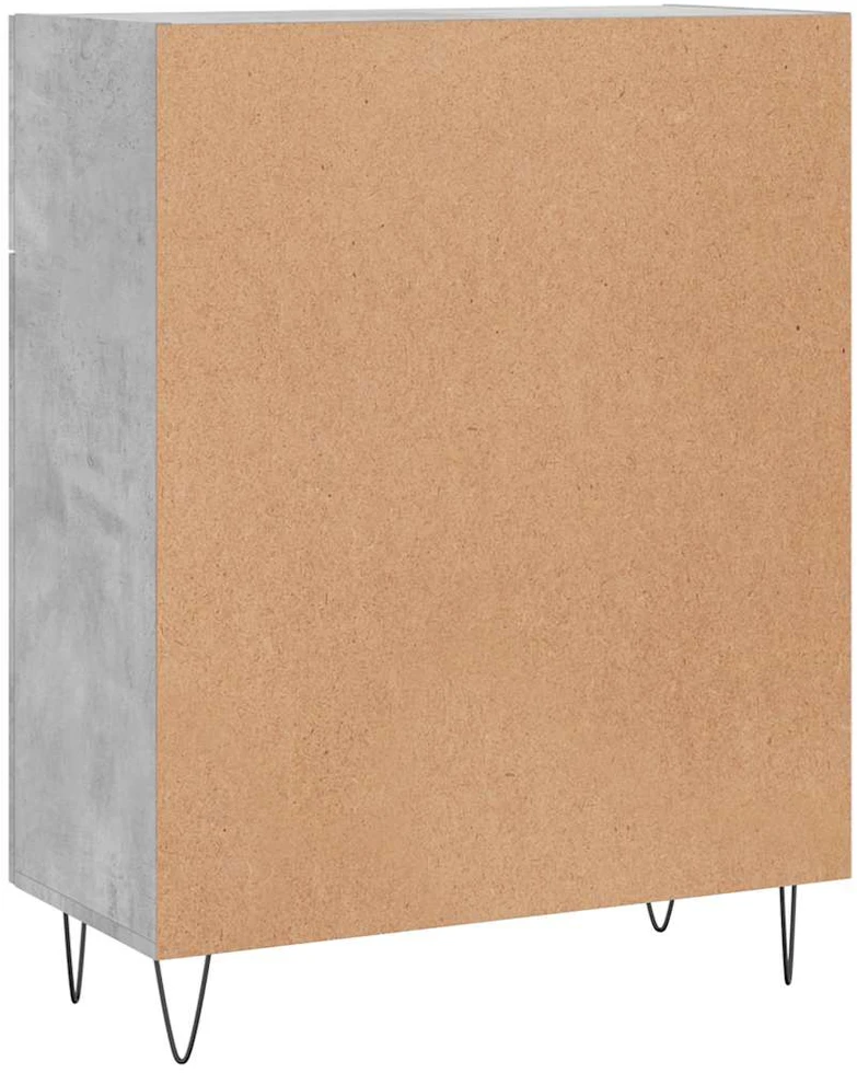 Šoninė spintelė, betono pilka, 69,5x34x90cm, apdirbta mediena