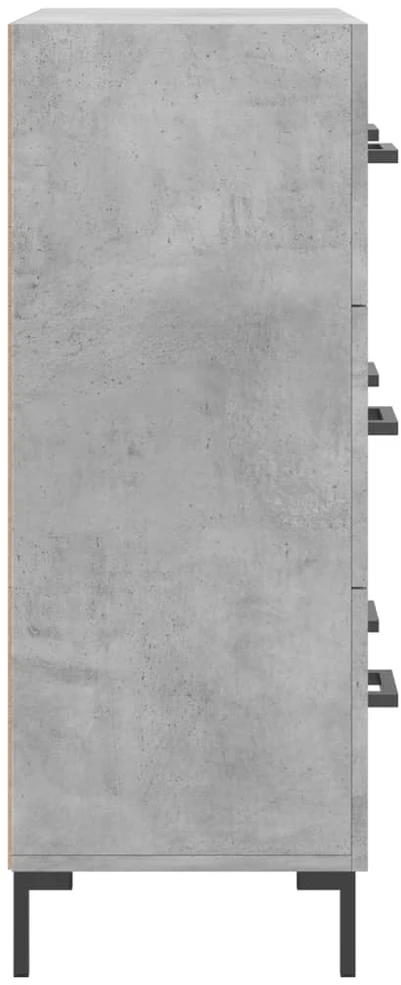 Šoninė spintelė, betono pilka, 69,5x34x90cm, apdirbta mediena