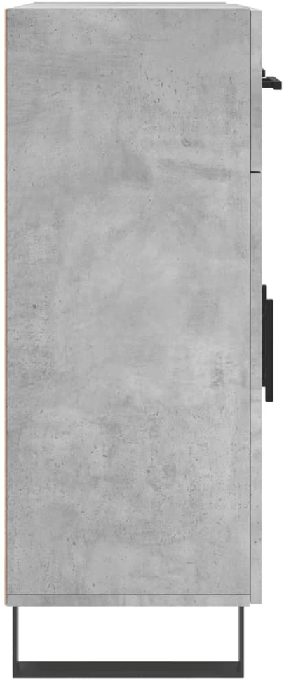 Šoninė spintelė, betono pilka, 69,5x34x90cm, apdirbta mediena