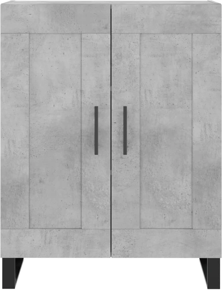 Šoninė spintelė, betono pilka, 69,5x34x90cm, apdirbta mediena