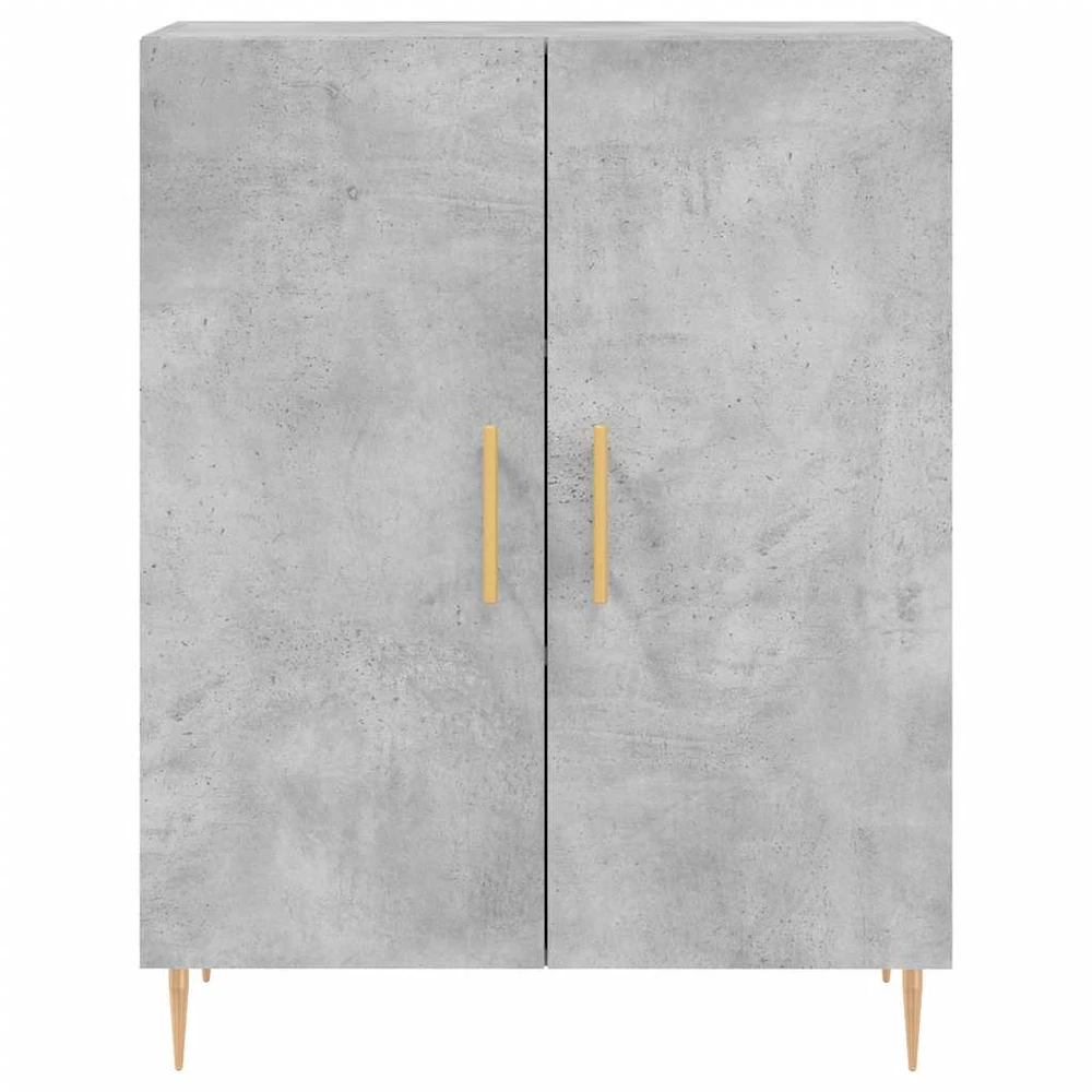 Šoninė spintelė, betono pilka, 69,5x34x90cm, apdirbta mediena