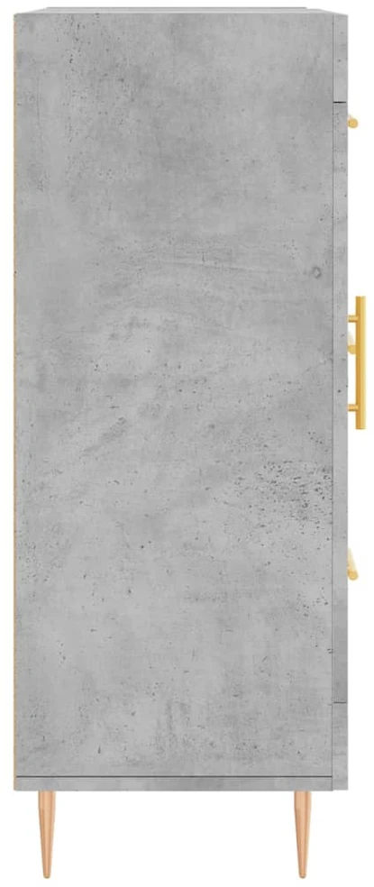 Šoninė spintelė, betono pilka, 69,5x34x90cm, apdirbta mediena