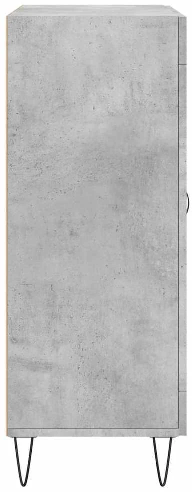 Šoninė spintelė, betono pilka, 69,5x34x90cm, apdirbta mediena
