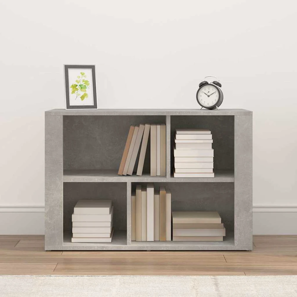 Šoninė spintelė, betono pilka, 80x30x54cm, apdirbta mediena