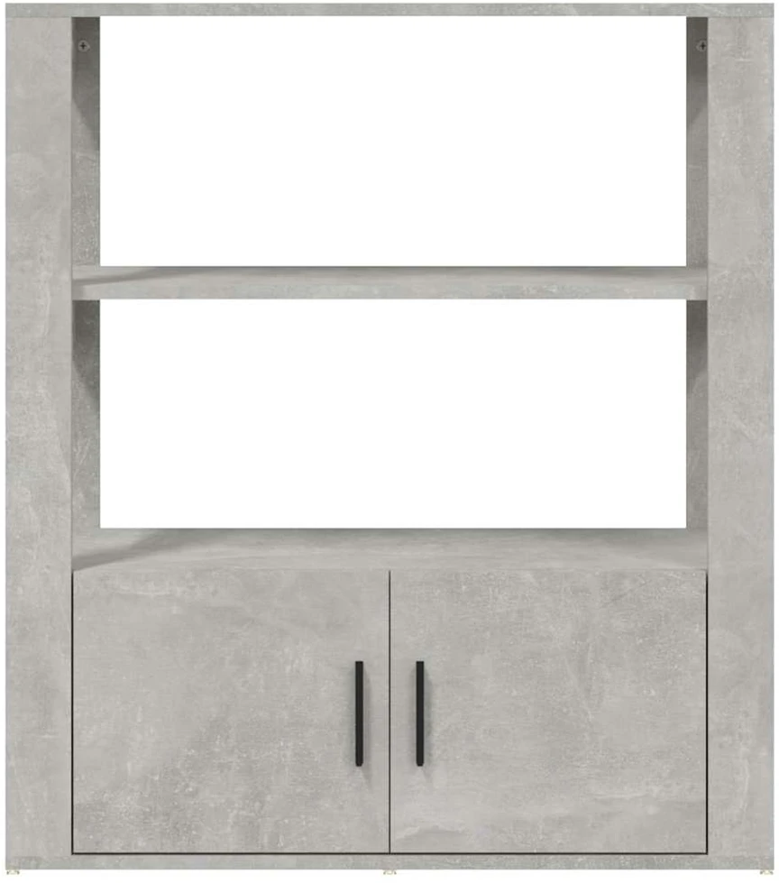 Šoninė spintelė, betono pilka, 80x30x90cm, apdirbta mediena