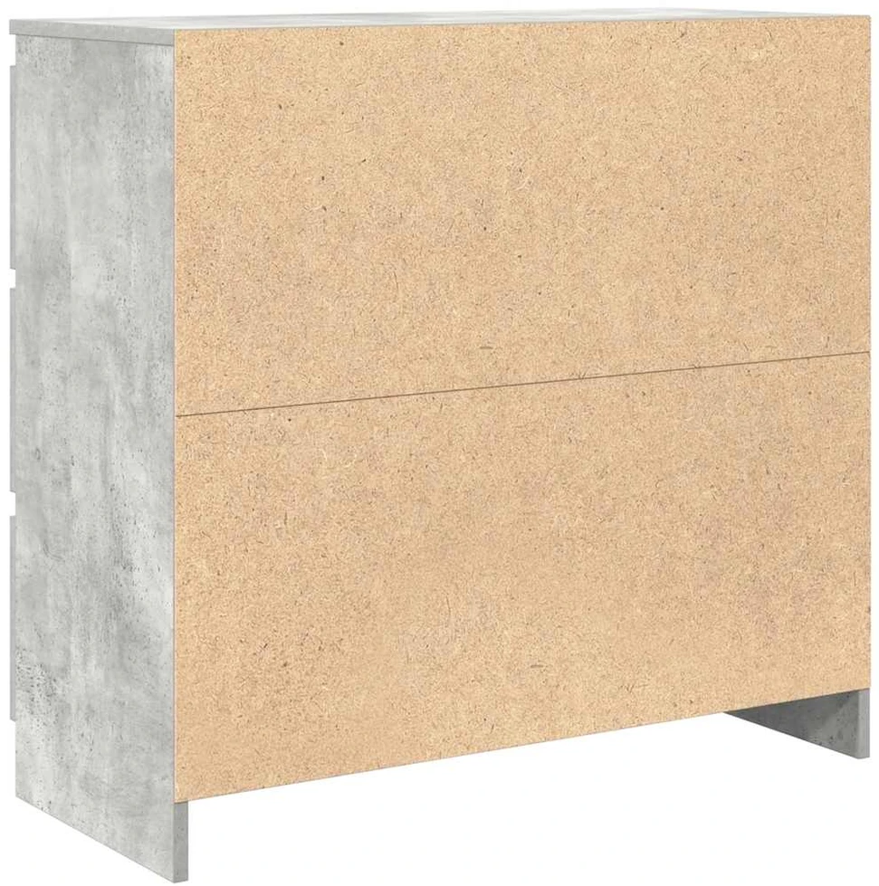 Šoninė spintelė, betono pilka, 80x35x76 cm, apdirbta mediena