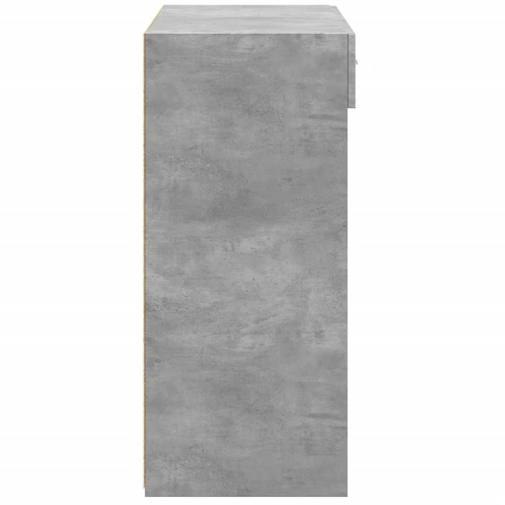 Šoninė spintelė, betono pilka, 80x42,5x93cm, apdirbta mediena
