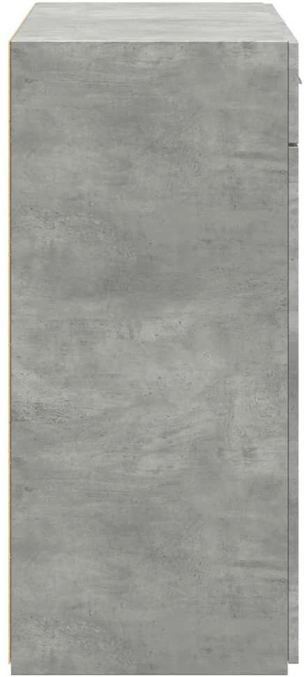 Šoninė spintelė, betono pilka, 80x42,5x93cm, apdirbta mediena