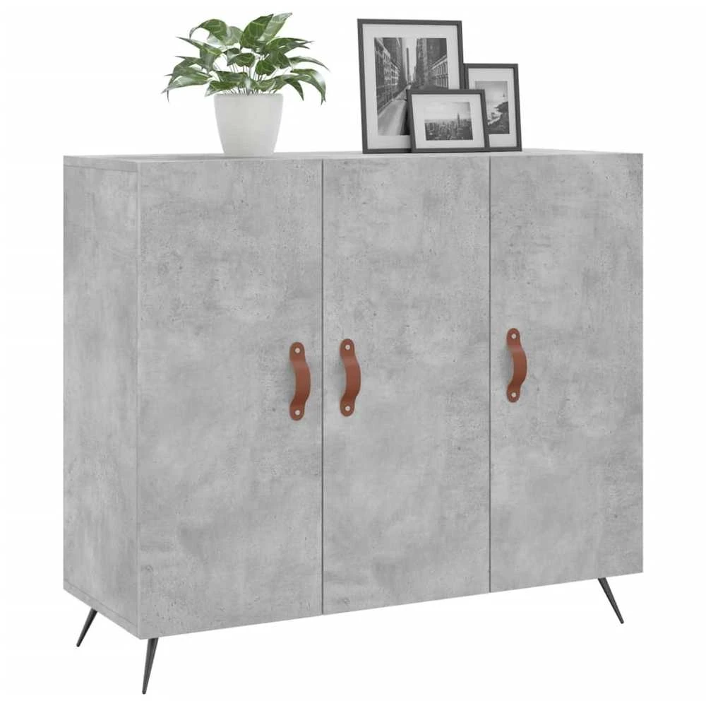 Šoninė spintelė, betono pilka, 90x34x80cm, apdirbta mediena