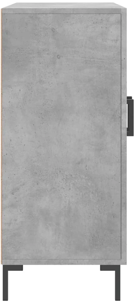Šoninė spintelė, betono pilka, 90x34x80cm, apdirbta mediena