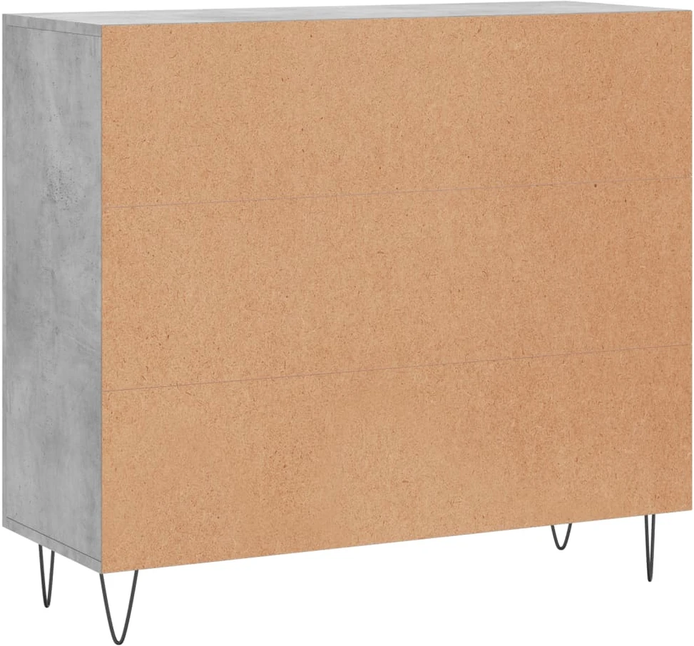 Šoninė spintelė, betono pilka, 90x34x80cm, apdirbta mediena