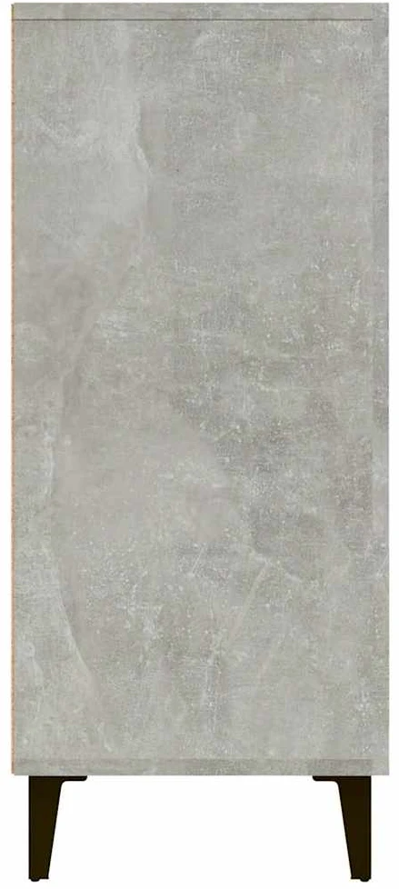 Šoninė spintelė, betono pilka, 90x34x80cm, apdirbta mediena