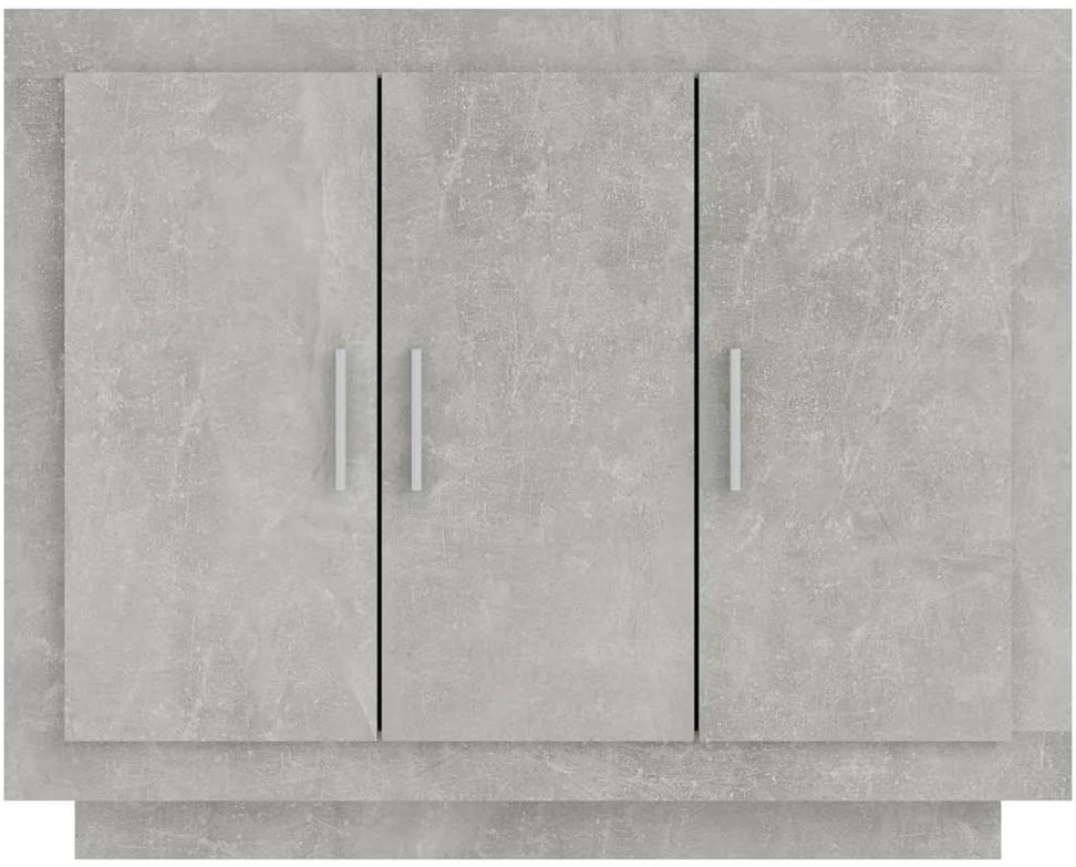 Šoninė spintelė, betono pilka, 92x35x75cm, apdirbta mediena