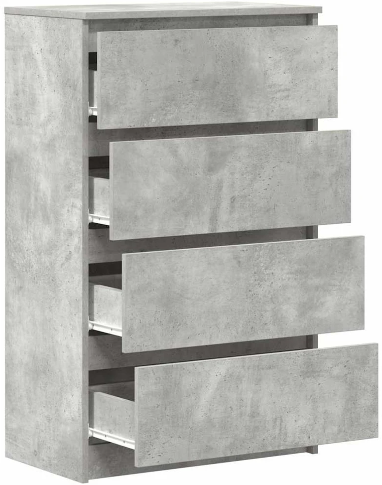 Šoninė spintelė, betono pilkos spalvos, 60x35x98,5 cm, mediena