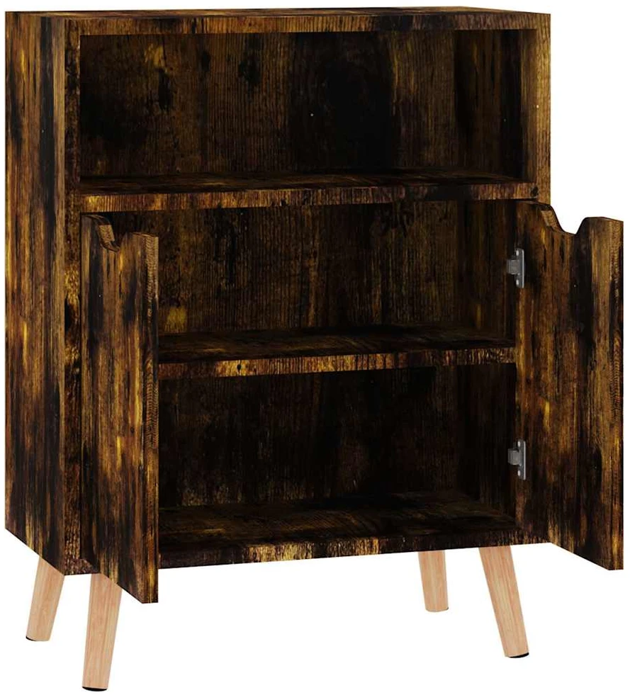 Šoninė spintelė, dūminė ąžuolo, 60x30x72cm, apdirbta mediena