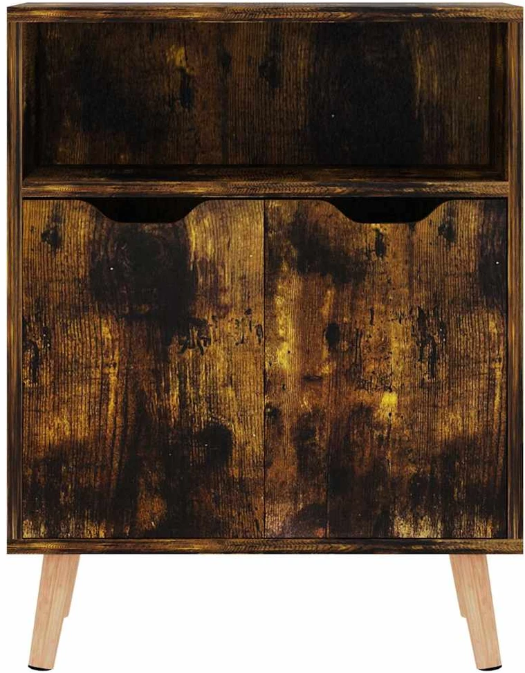 Šoninė spintelė, dūminė ąžuolo, 60x30x72cm, apdirbta mediena