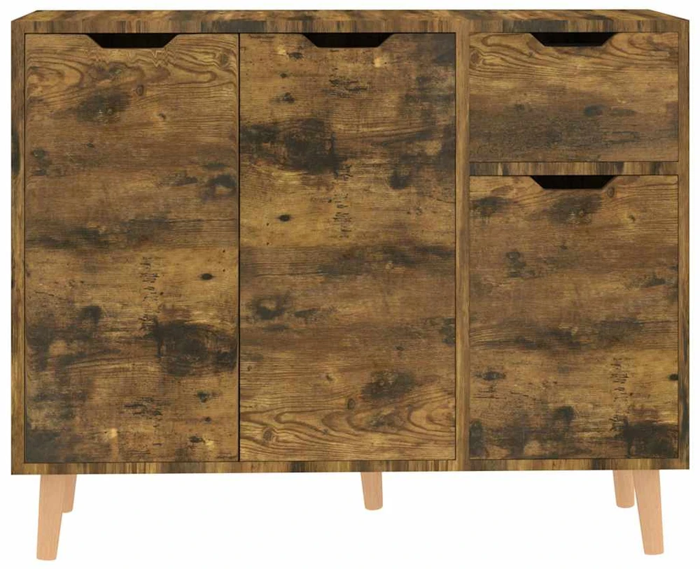 Šoninė spintelė, dūminė ąžuolo, 90x30x72cm, apdirbta mediena