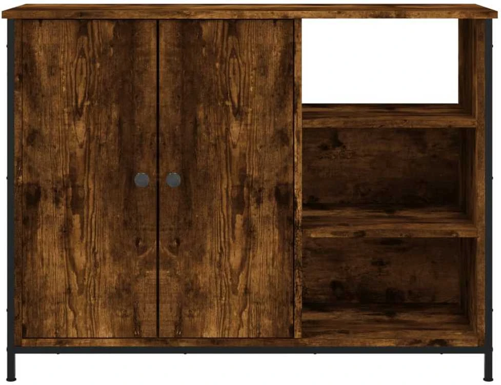 Šoninė spintelė, dūminio ąžuolo, 100x33x75cm, apdirbta mediena