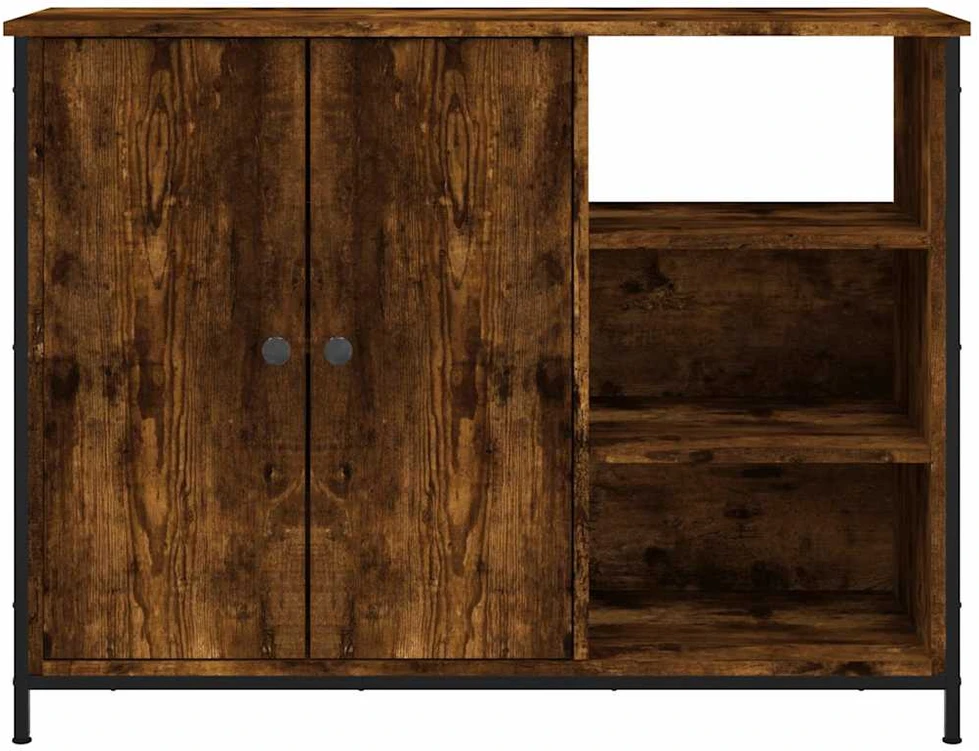 Šoninė spintelė, dūminio ąžuolo, 100x33x75cm, apdirbta mediena
