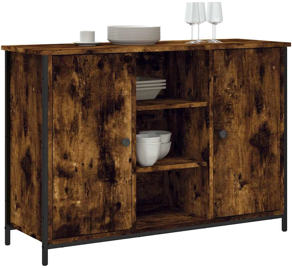 Šoninė spintelė, dūminio ąžuolo, 100x35x70cm, apdirbta mediena