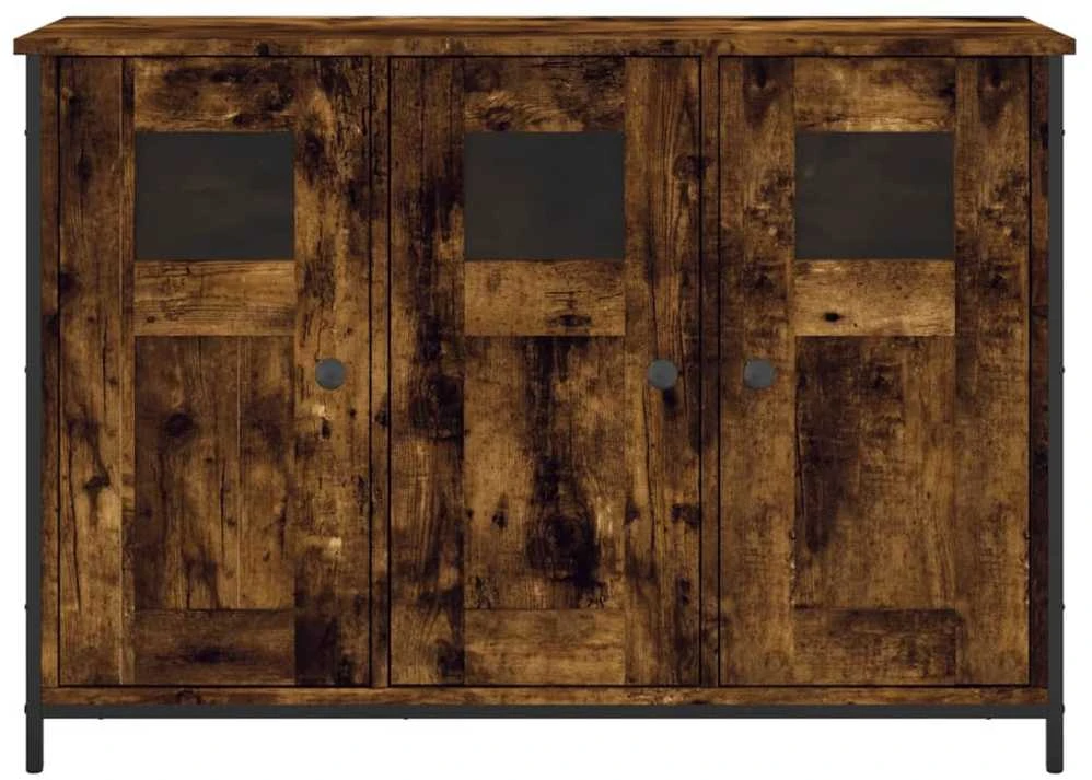 Šoninė spintelė, dūminio ąžuolo, 100x35x70cm, apdirbta mediena