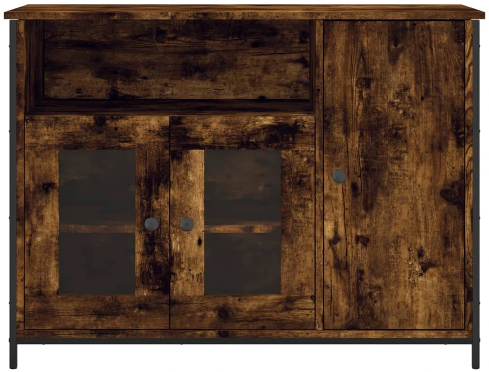 Šoninė spintelė, dūminio ąžuolo, 100x35x75cm, apdirbta mediena