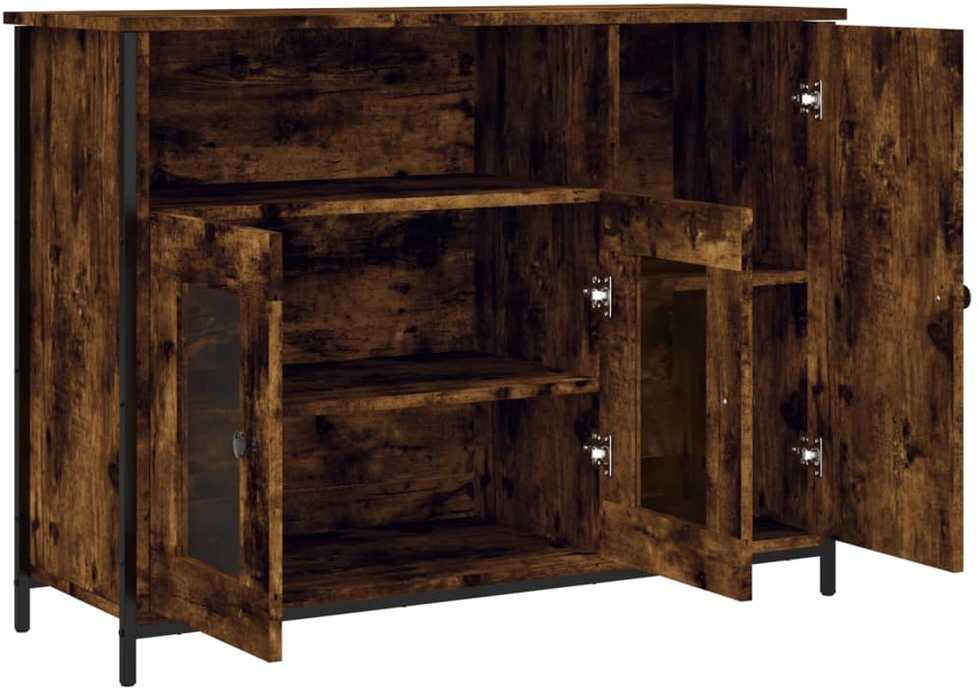 Šoninė spintelė, dūminio ąžuolo, 100x35x75cm, apdirbta mediena