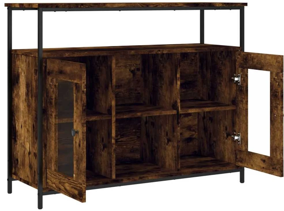 Šoninė spintelė, dūminio ąžuolo, 100x35x80cm, apdirbta mediena