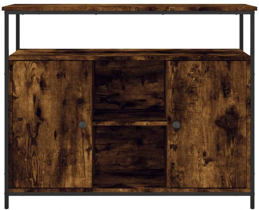 Šoninė spintelė, dūminio ąžuolo, 100x35x80cm, apdirbta mediena