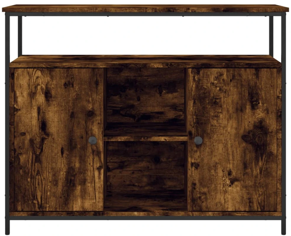 Šoninė spintelė, dūminio ąžuolo, 100x35x80cm, apdirbta mediena