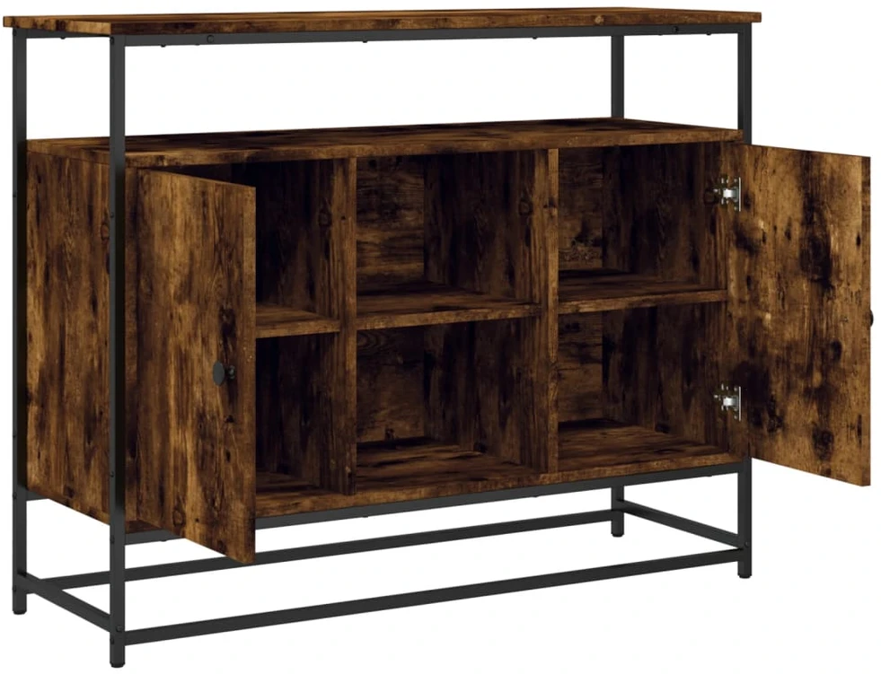 Šoninė spintelė, dūminio ąžuolo, 100x35x80cm, apdirbta mediena