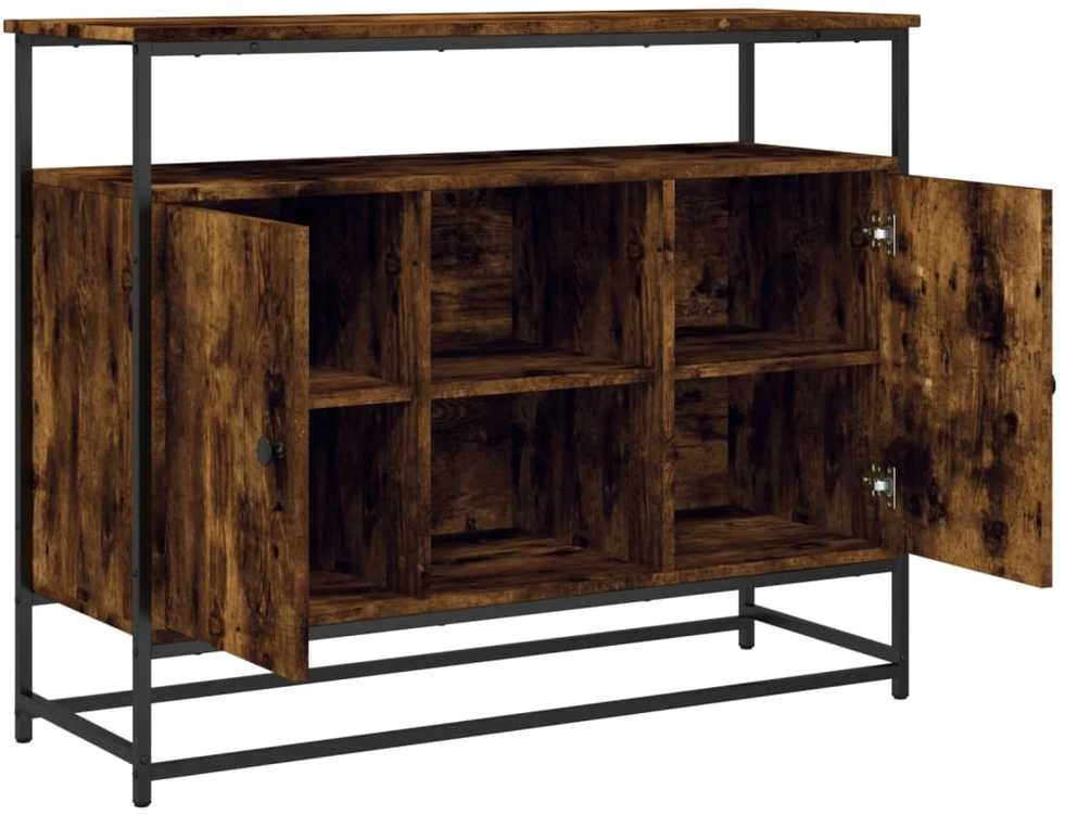 Šoninė spintelė, dūminio ąžuolo, 100x35x80cm, apdirbta mediena