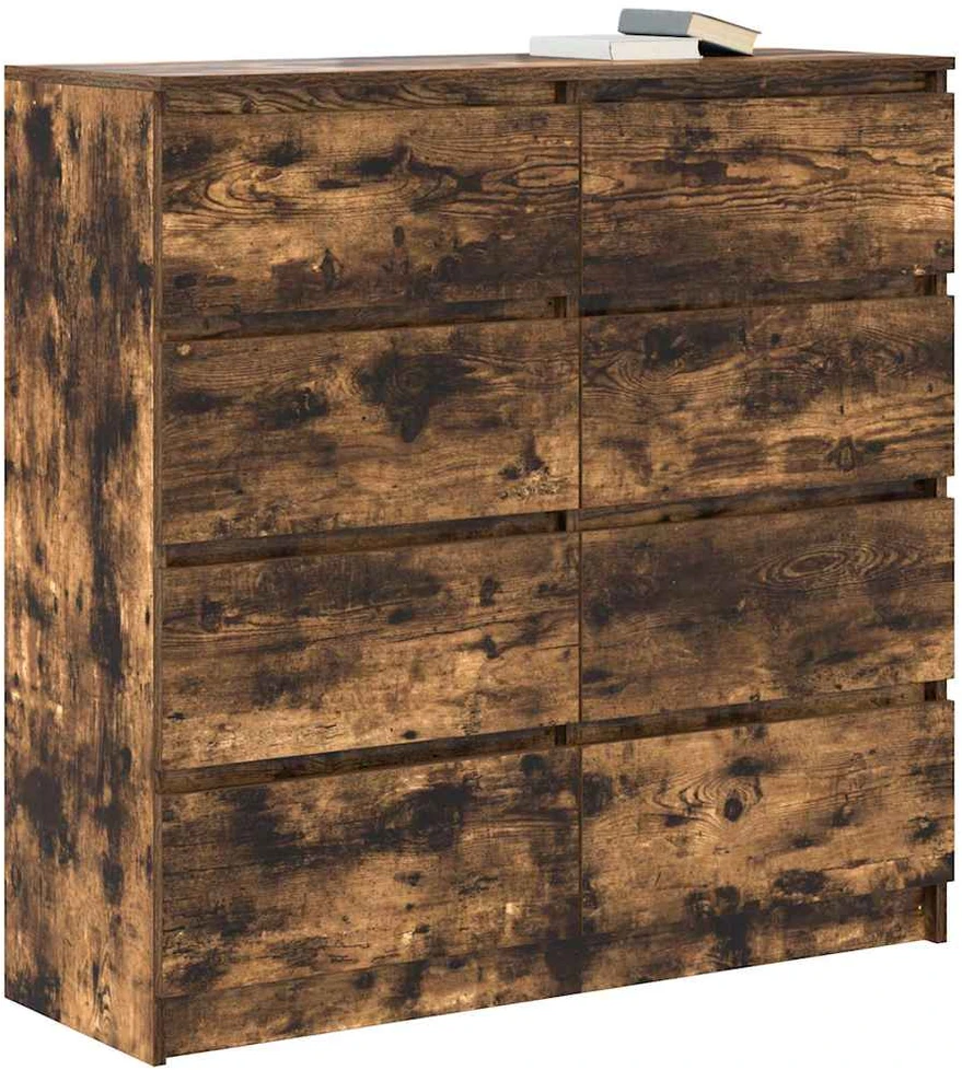 Šoninė spintelė, dūminio ąžuolo, 100x35x99 cm, apdirbta mediena