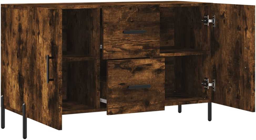 Šoninė spintelė, dūminio ąžuolo, 100x36x60cm, apdirbta mediena