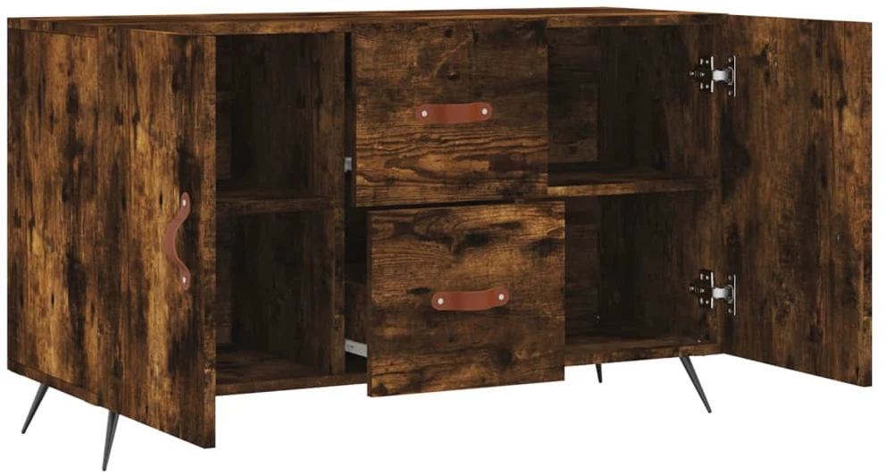Šoninė spintelė, dūminio ąžuolo, 100x36x60cm, apdirbta mediena